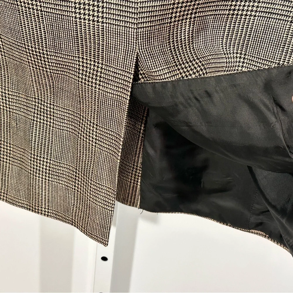 Italy Polo by Ralph Lauren Glen Plaid Wool Linen Blazer Quiet Luxury 44R